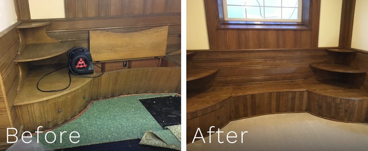 Water Damage Restoration Project Before and After Images Water Damage Restoration Project Before and After Images